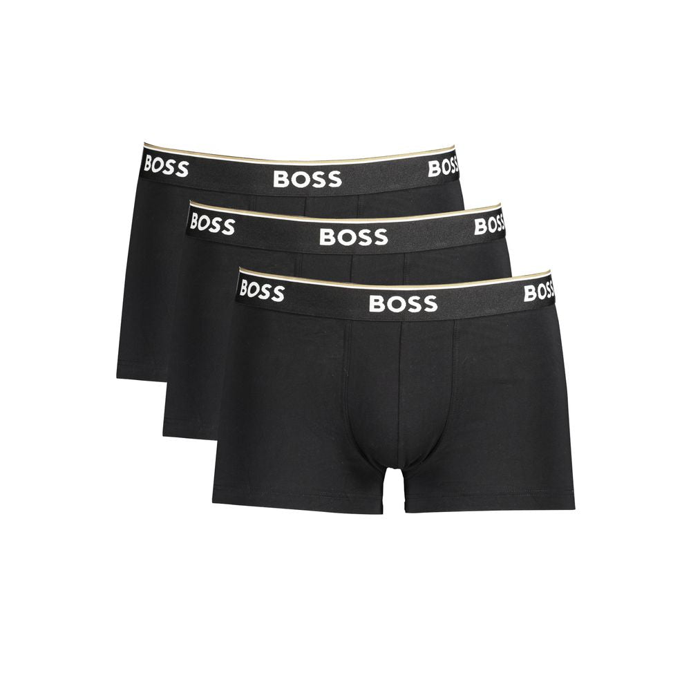 Black Cotton Men Boxer Underwear Pack Hugo Boss