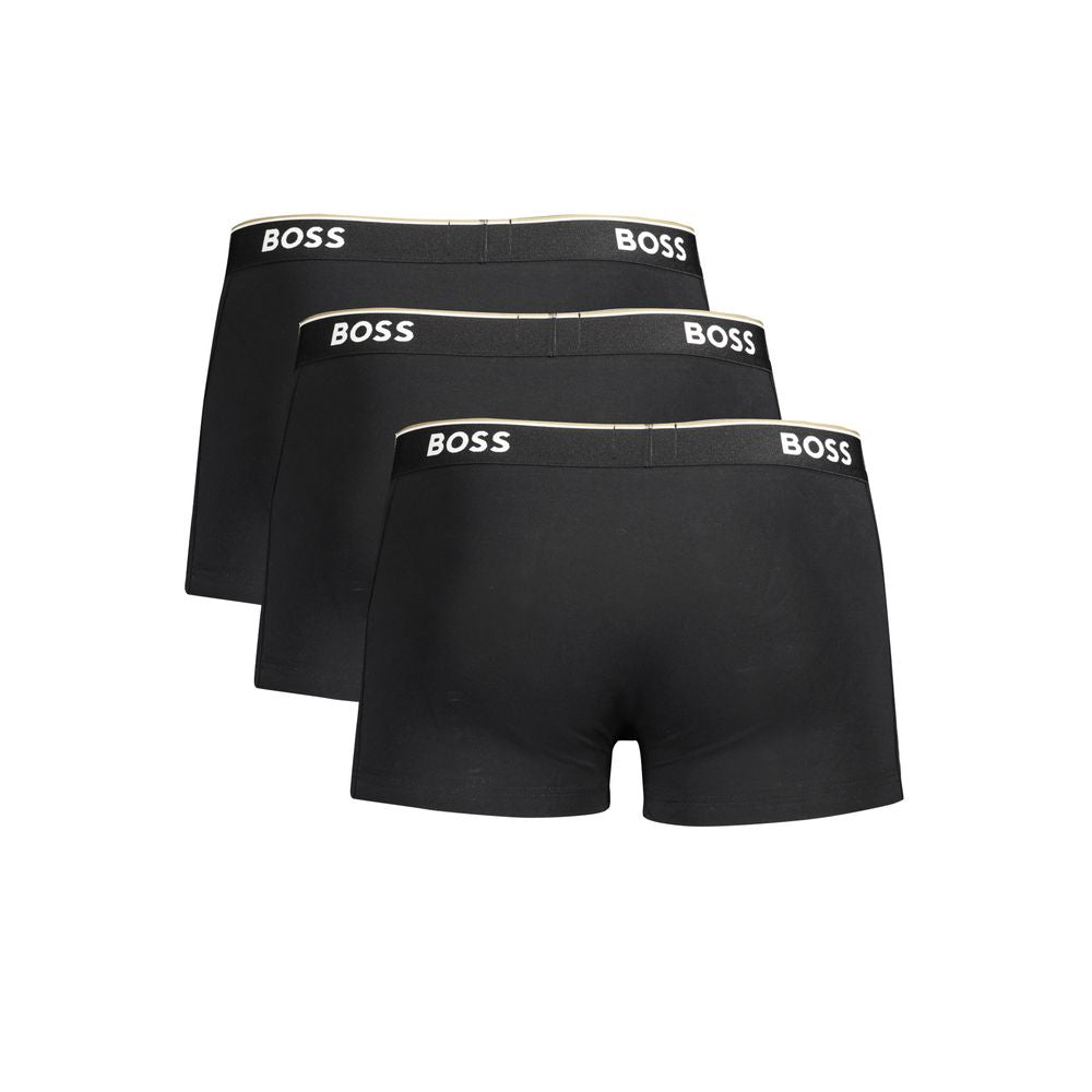 Black Cotton Men Boxer Underwear Pack Hugo Boss