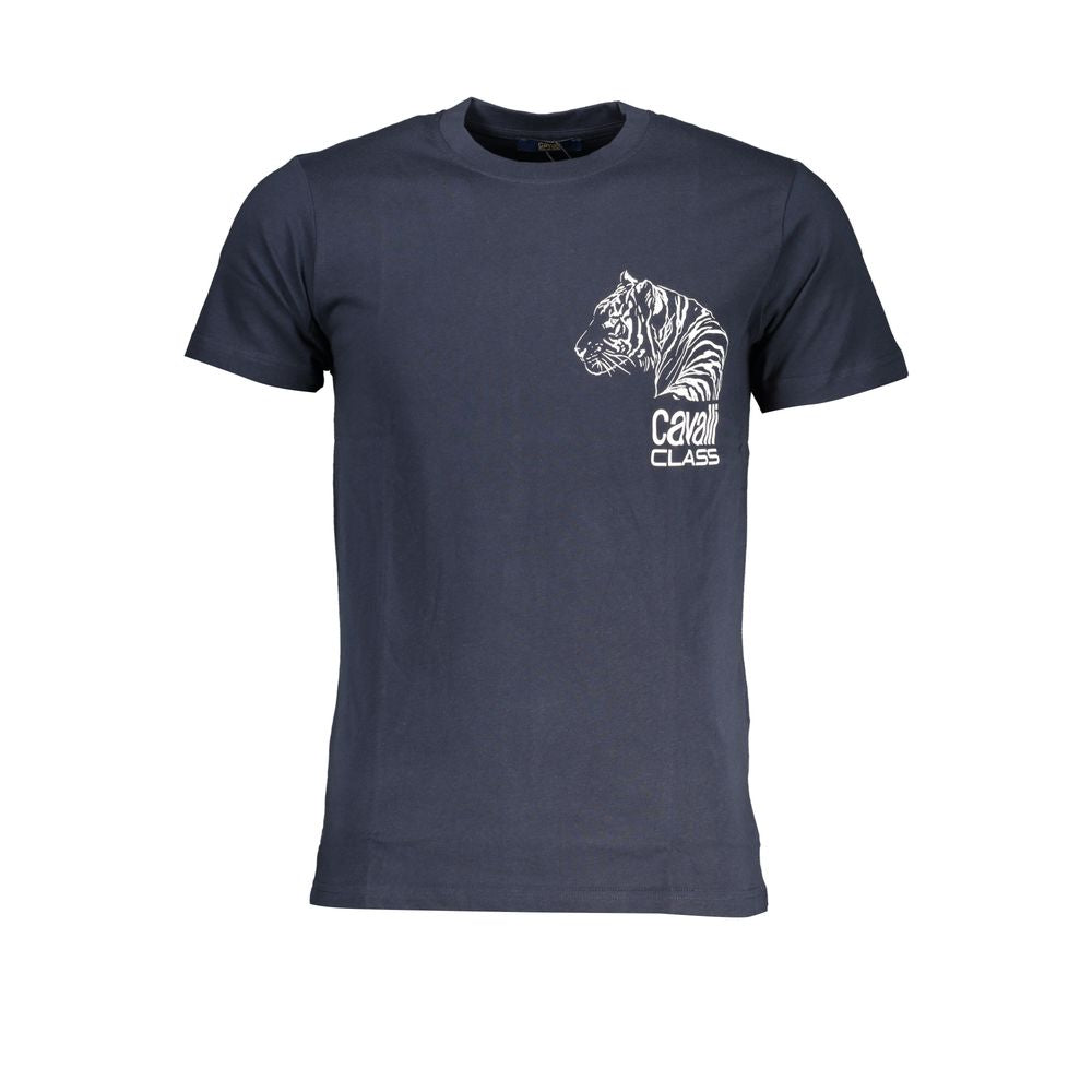 Blue Cotton T-Shirt Cavalli Class