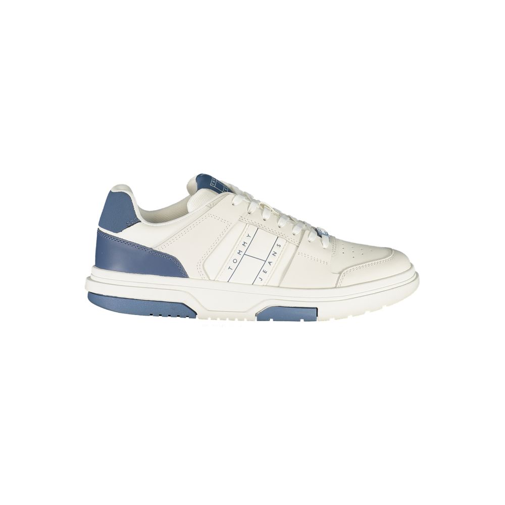 White Leather Men Sneaker Tommy Hilfiger