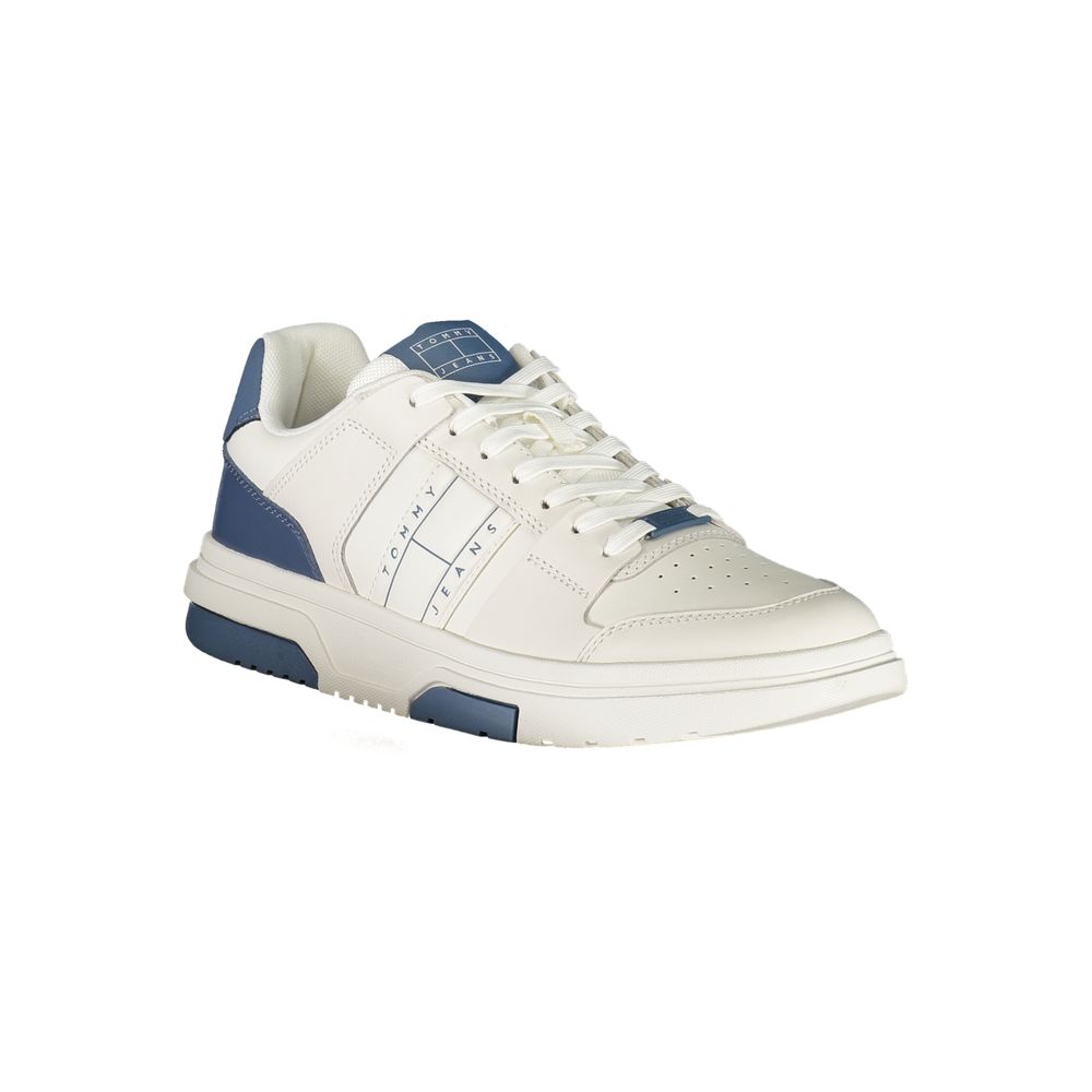White Leather Men Sneaker Tommy Hilfiger
