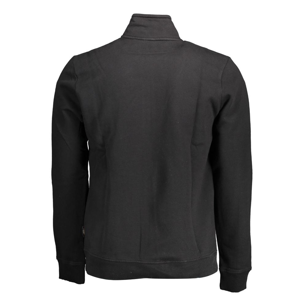 Black Cotton Men Sweater Napapijri
