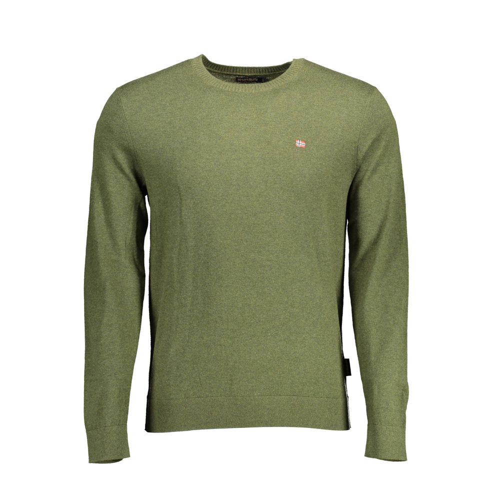 Green Cotton Men Sweater Napapijri