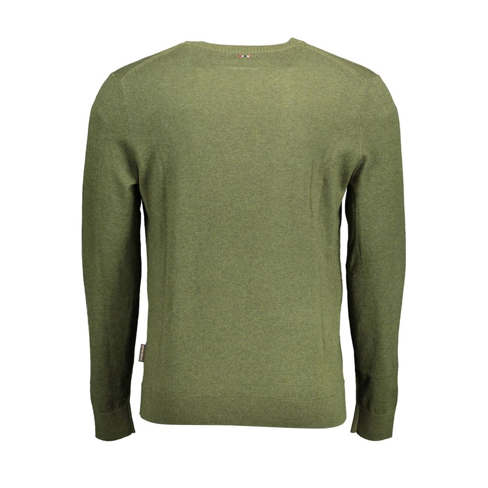 Green Cotton Men Sweater Napapijri