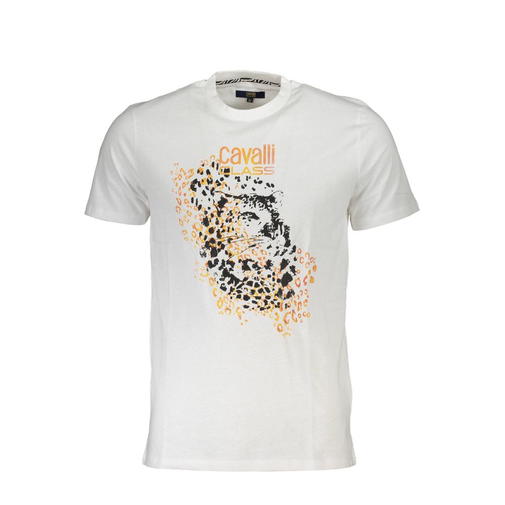 White Cotton T-Shirt Cavalli Class