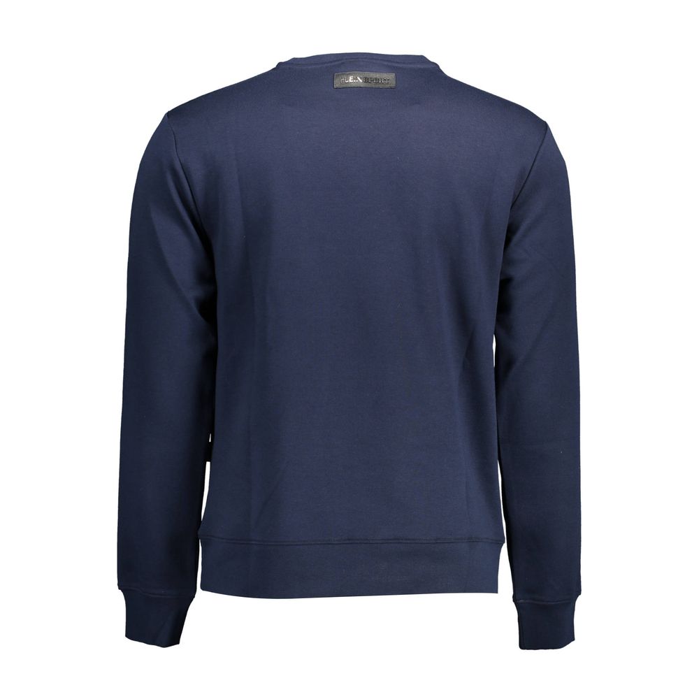 Blue Cotton Men Sweater Plein Sport