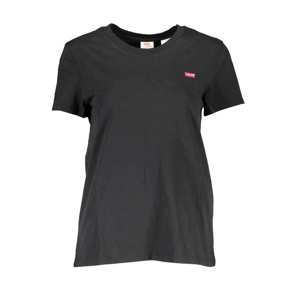 Black Cotton Women T-Shirt Levi's