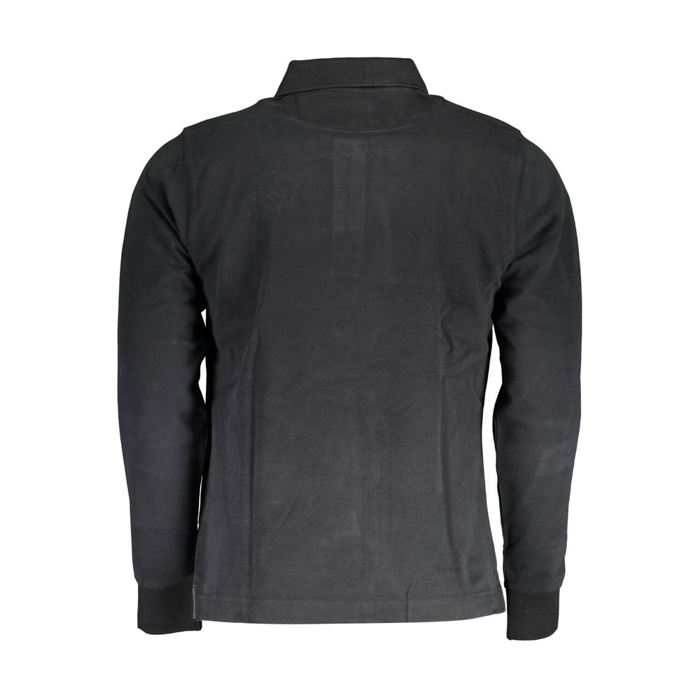 Black Cotton Men Polo Shirt La Martina