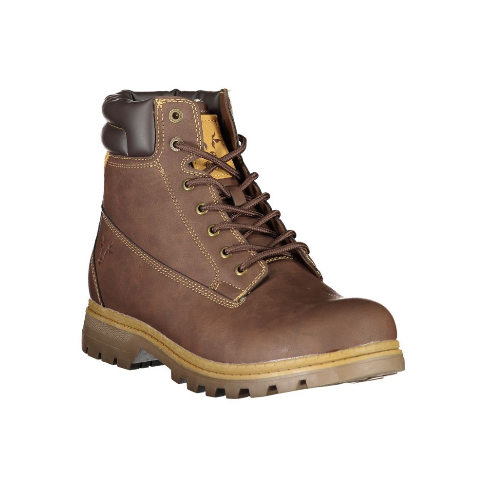 Brown Polyester Men Boot Carrera