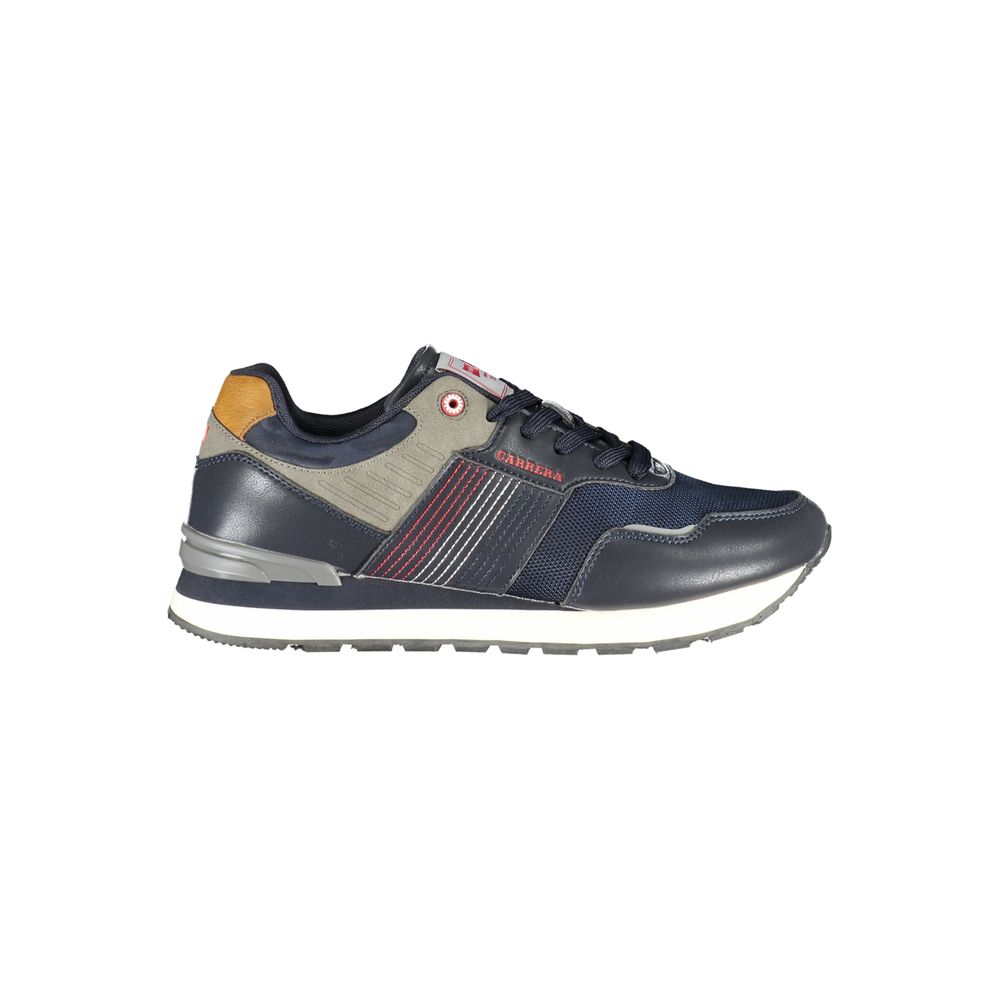 Sleek Blue Sports Sneakers with Logo Accent Carrera
