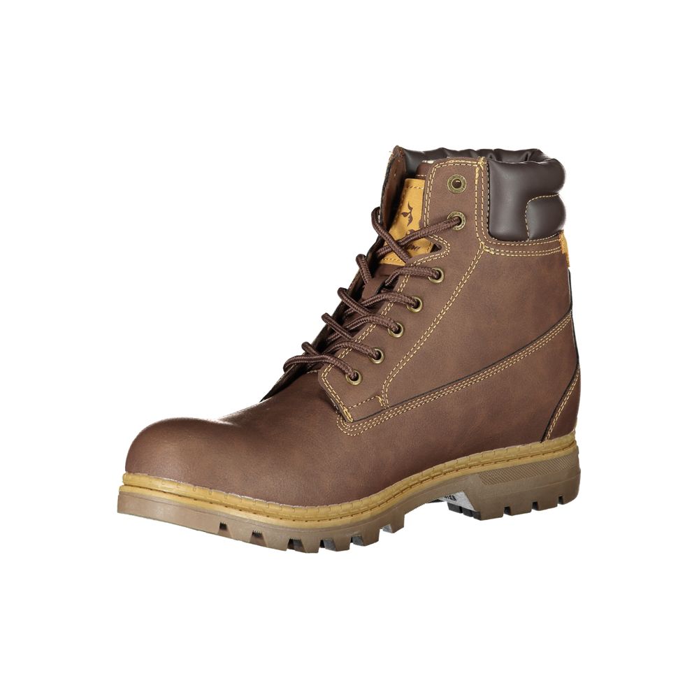 Brown Polyester Men Boot Carrera