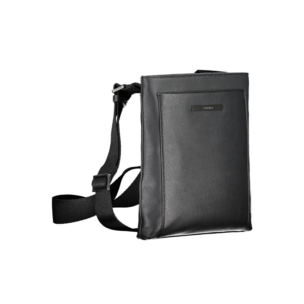 Eco-Conscious Black Shoulder Bag with Logo Calvin Klein