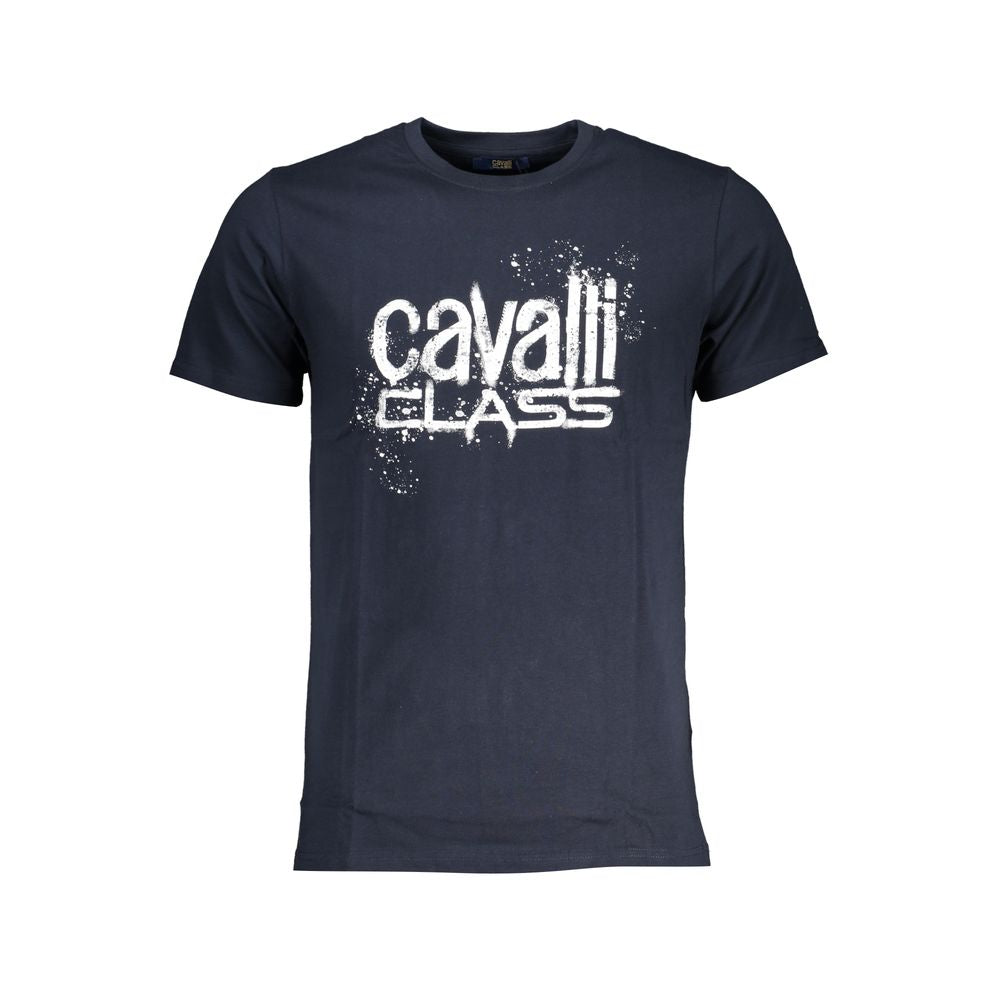 Blue Cotton T-Shirt Cavalli Class