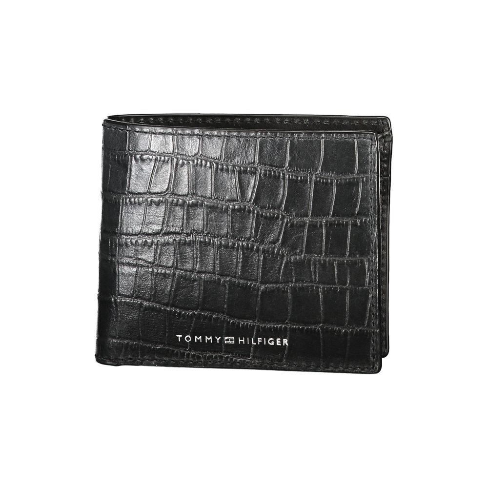 Black Leather Wallet Tommy Hilfiger