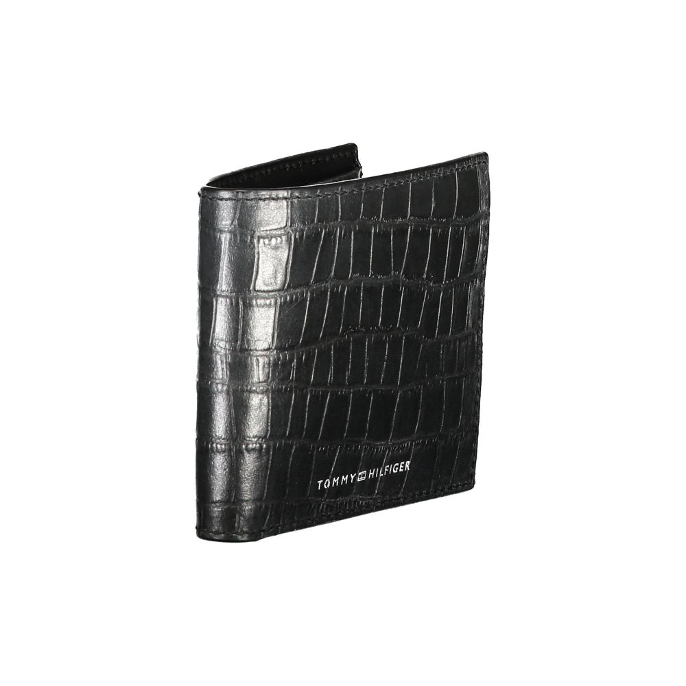 Black Leather Wallet Tommy Hilfiger