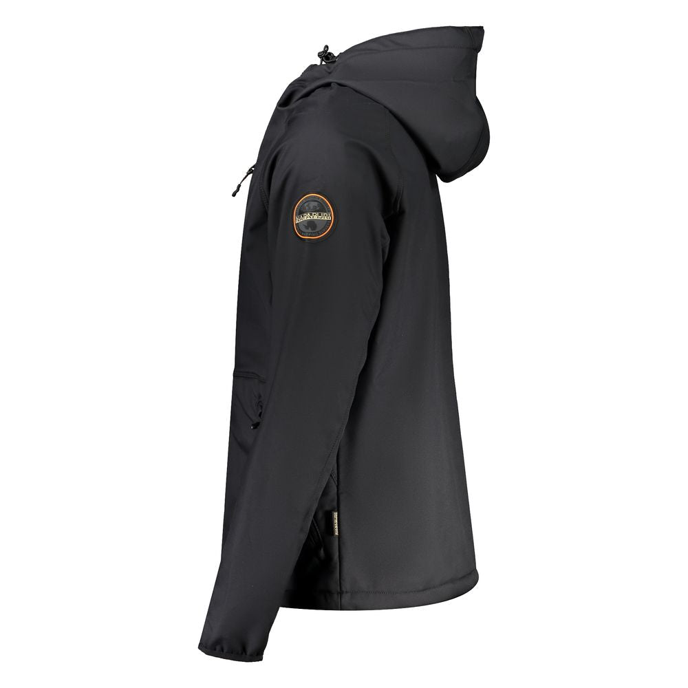 Black Recycled Polyester Men Jacket Napapijri