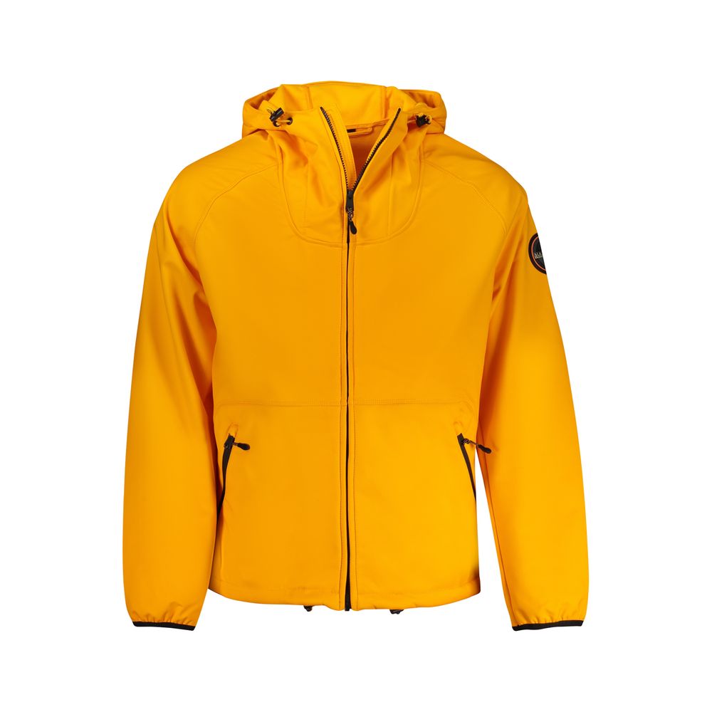 Orange Recycled Polyester Men Jacket Napapijri
