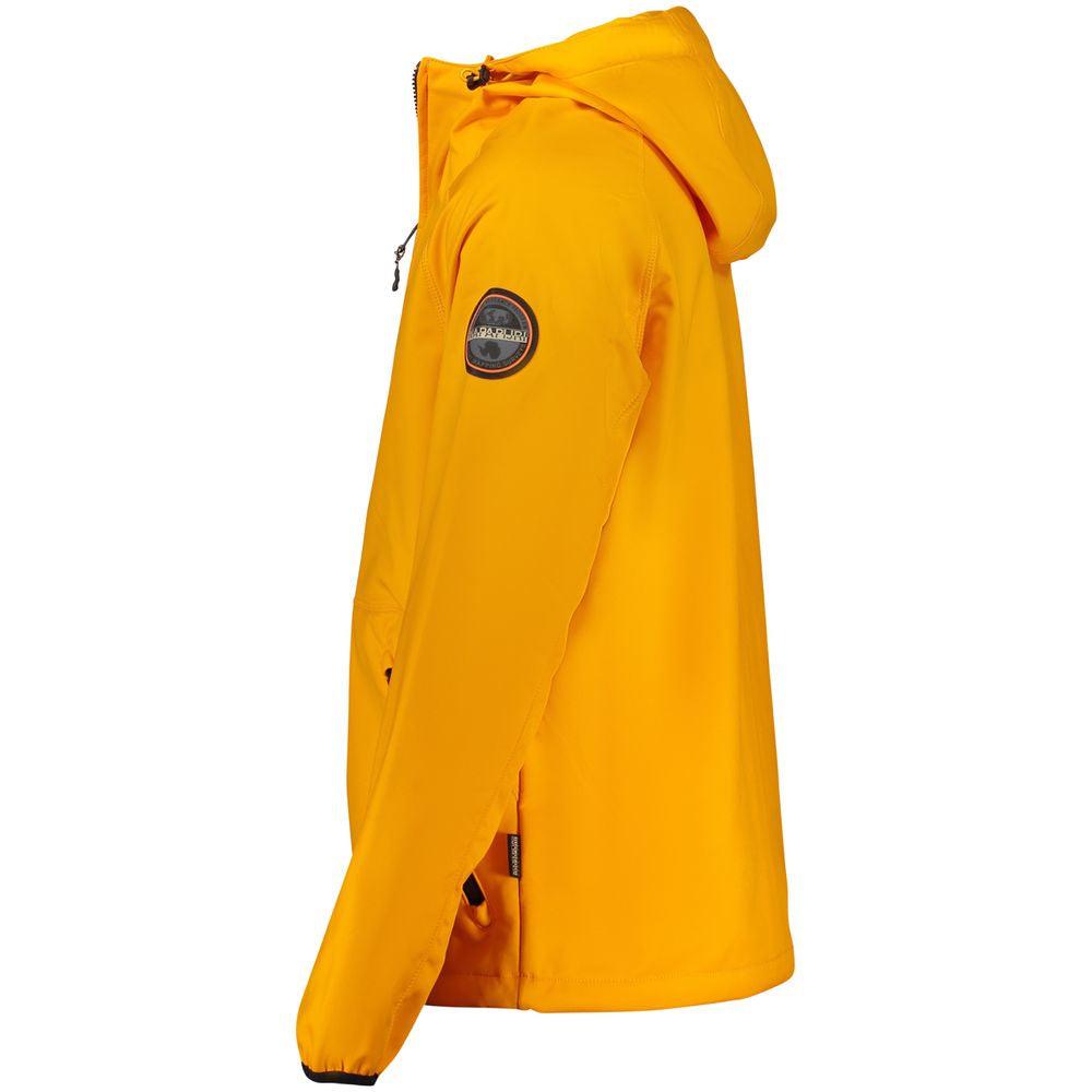 Orange Recycled Polyester Men Jacket Napapijri