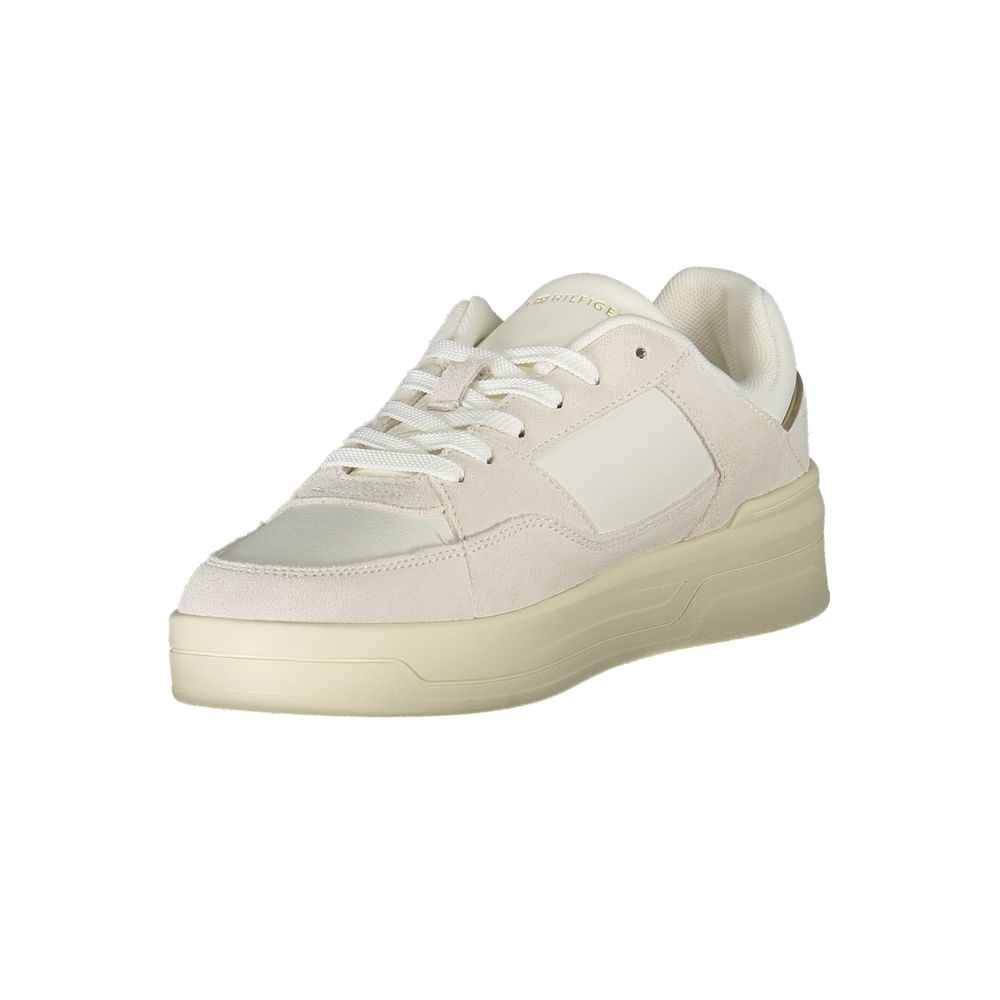 White Leather Women Sneaker Tommy Hilfiger