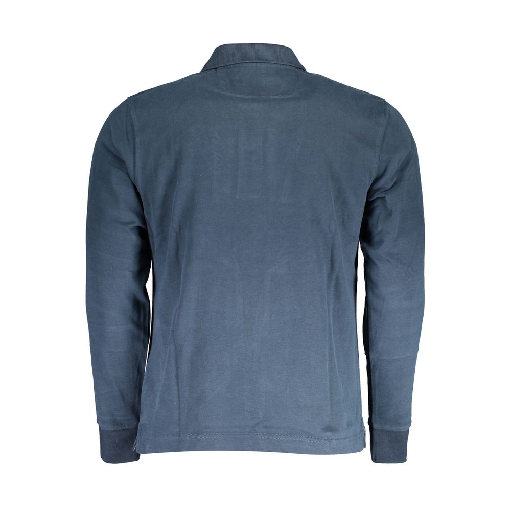Blue Cotton Men Polo Shirt La Martina