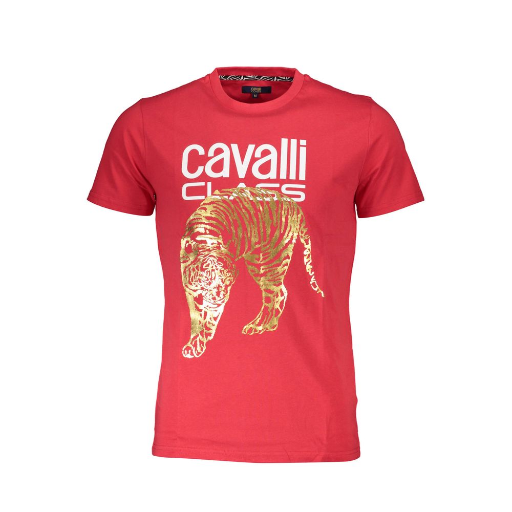 Red Cotton Men T-Shirt Cavalli Class