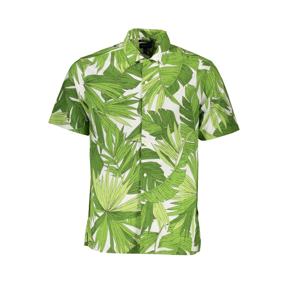Green Cotton Men Shirt Gant