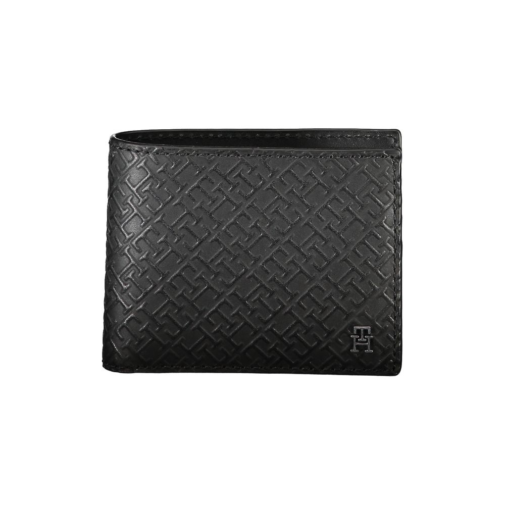 Elegant Leather Double Card Wallet with Contrast Details Tommy Hilfiger