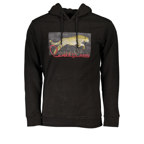 Black Cotton Men Sweater Cavalli Class