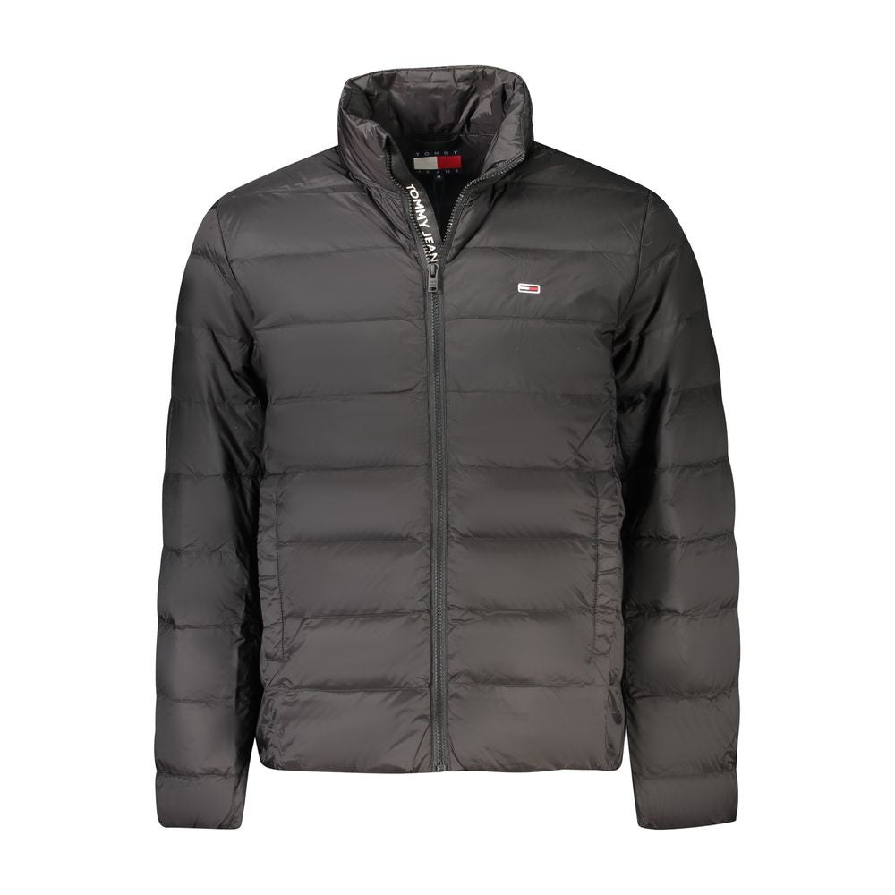 Black Polyamide Men Jacket Tommy Hilfiger