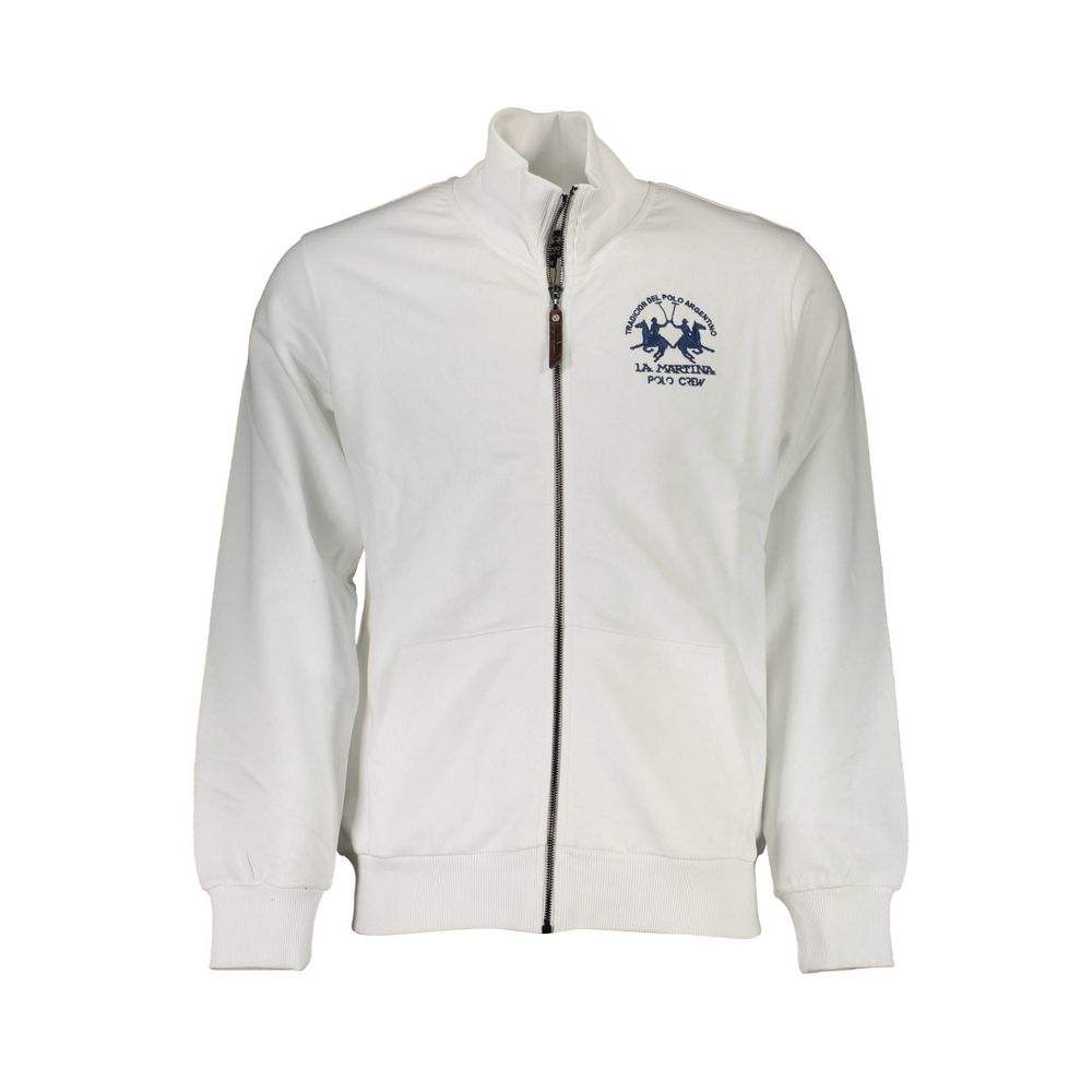 White Cotton Men Sweater La Martina
