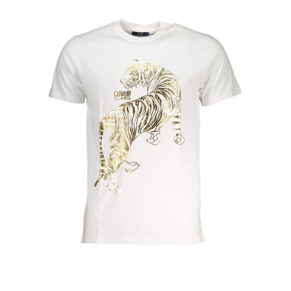 White Cotton T-Shirt Cavalli Class