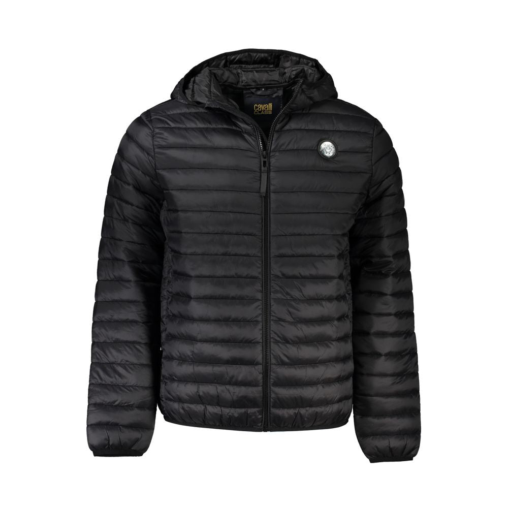 Black Polyamide Men's Jacket Cavalli Class