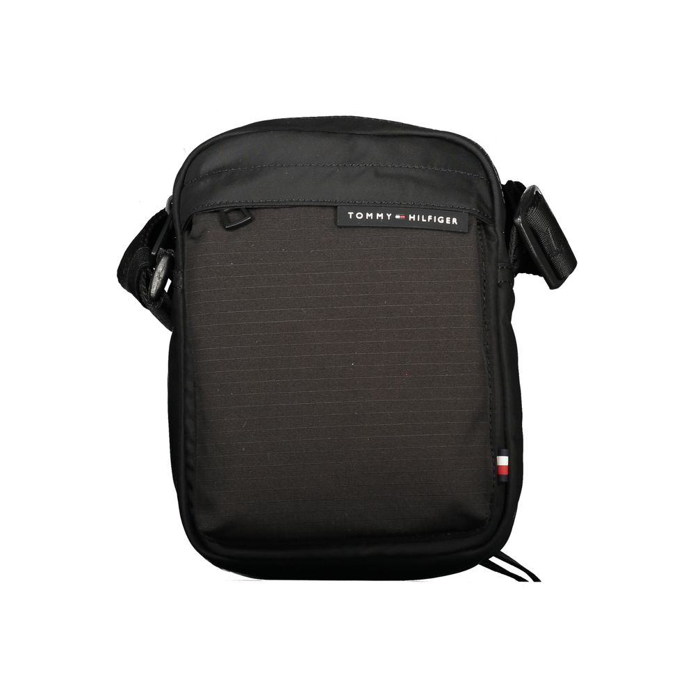 Black Recycled Polyester Men Shoulder Bag Tommy Hilfiger