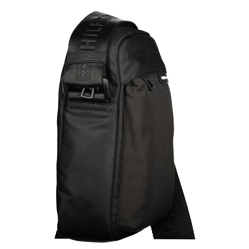 Black Recycled Polyester Men Shoulder Bag Tommy Hilfiger