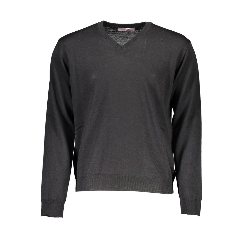 Black Wool Men Sweater Romeo Gigli