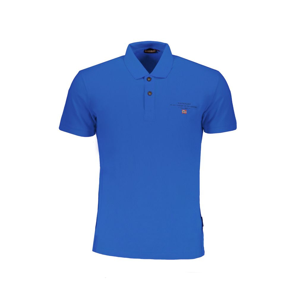 Blue Cotton Polo Shirt Napapijri