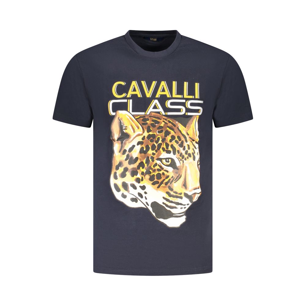 Blue Cotton Men T-Shirt Cavalli Class M