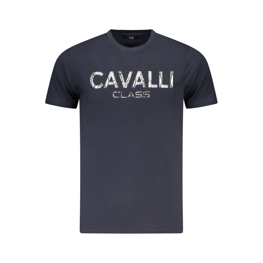 Blue Cotton Men T-Shirt Cavalli Class