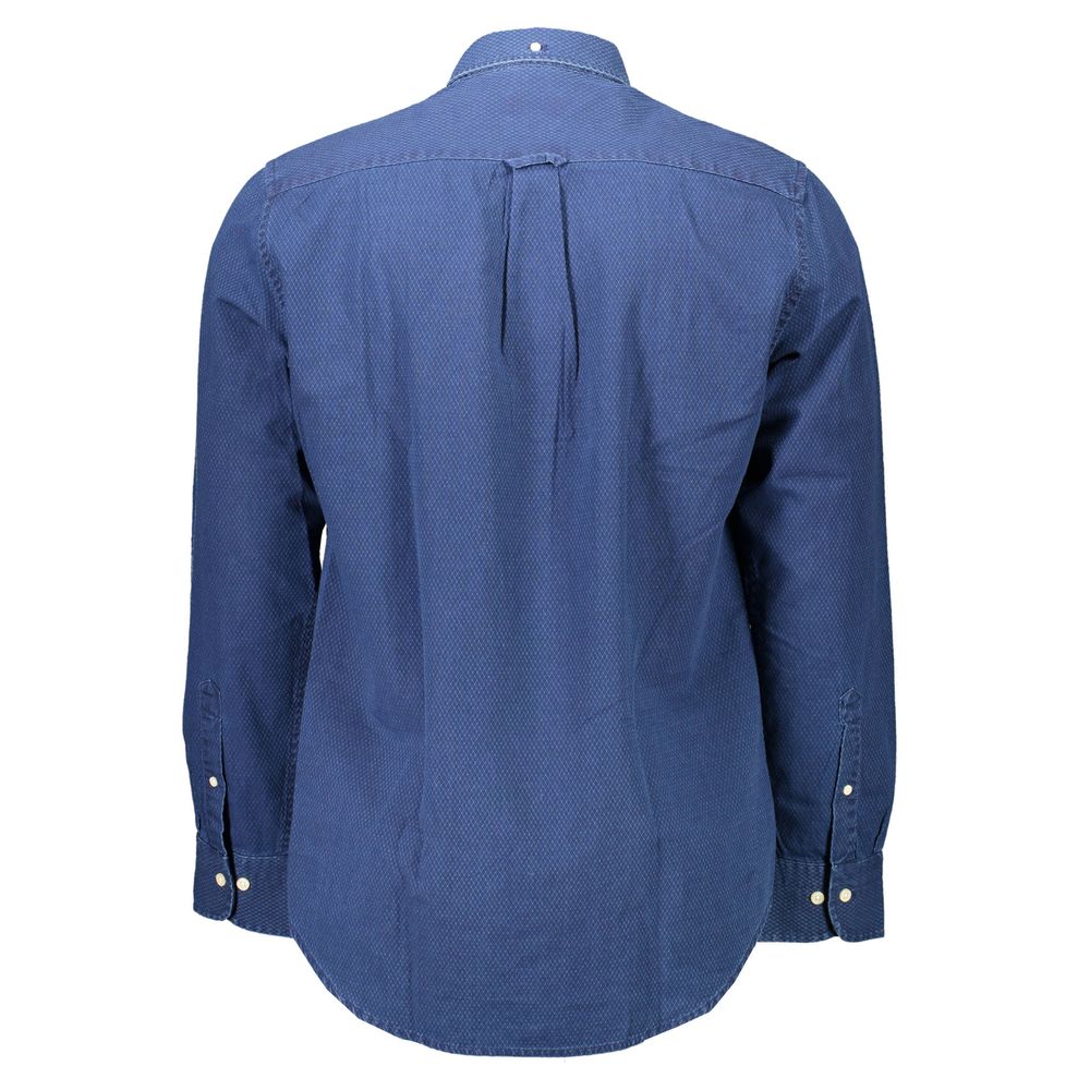 Blue Cotton Men Shirt Gant