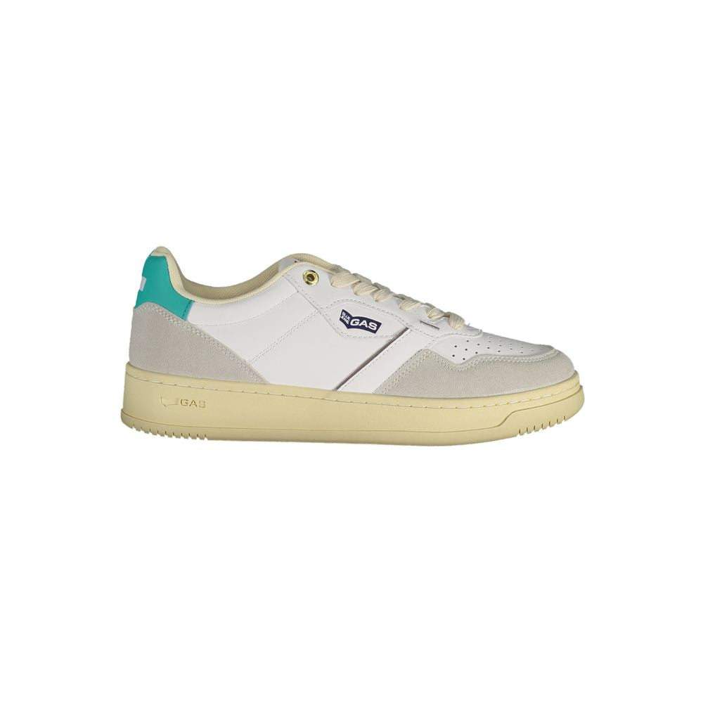 White Artificial Leather Women Sneaker Gas