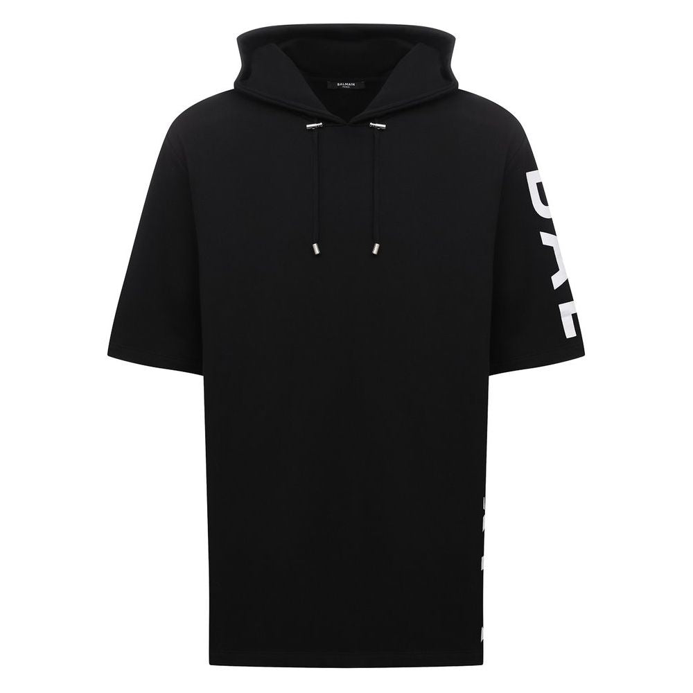 Black Cotton Sweater Balmain