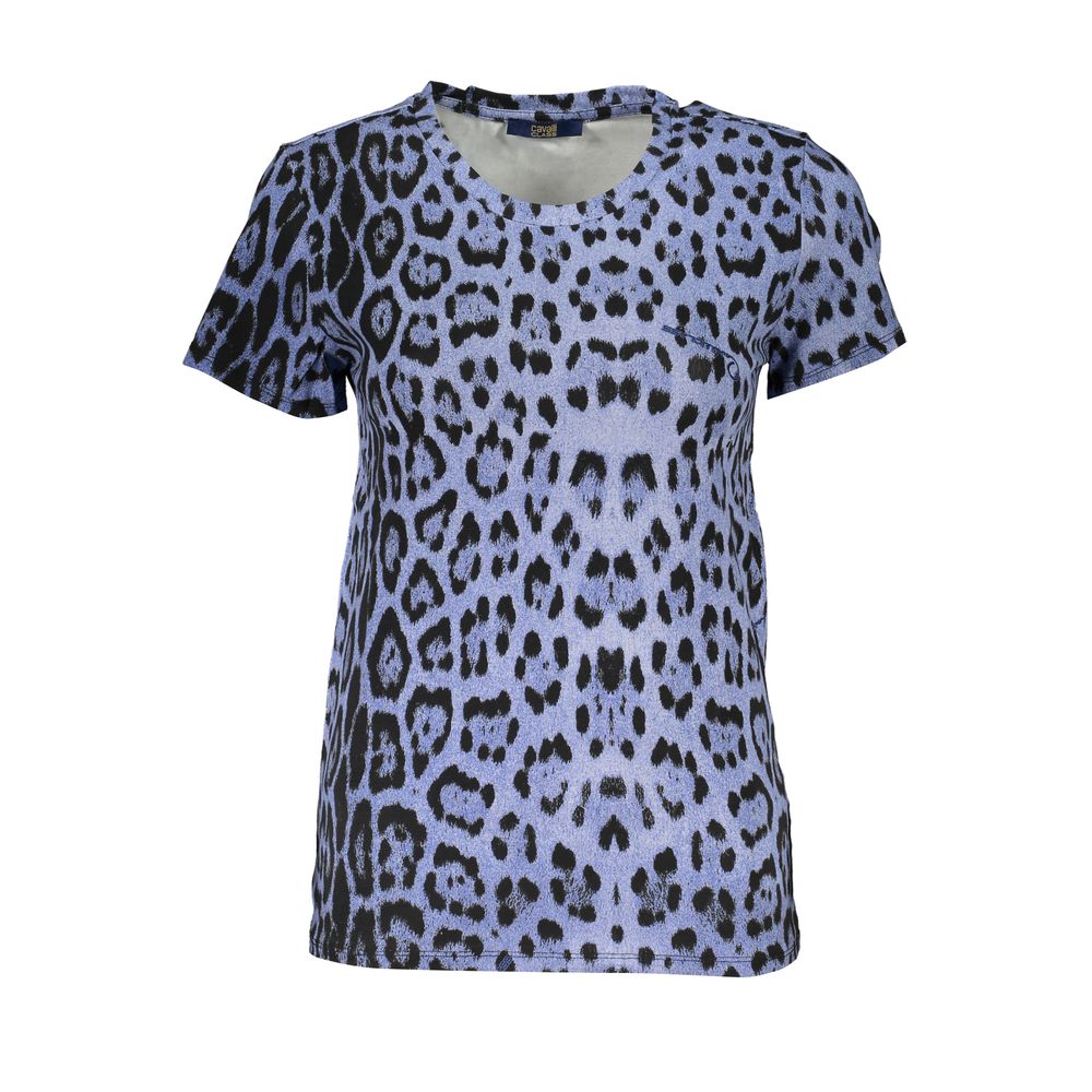 Blue Cotton Women T-Shirt Cavalli Class