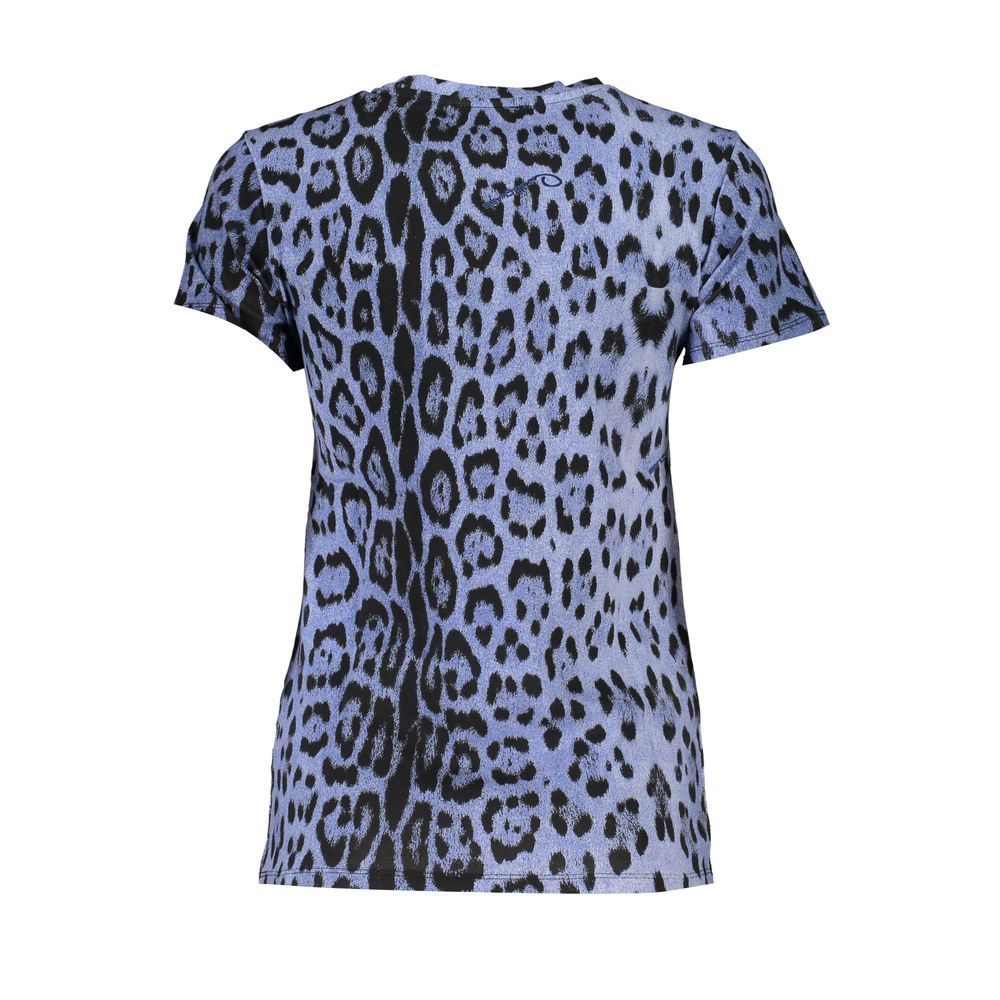 Blue Cotton Women T-Shirt Cavalli Class