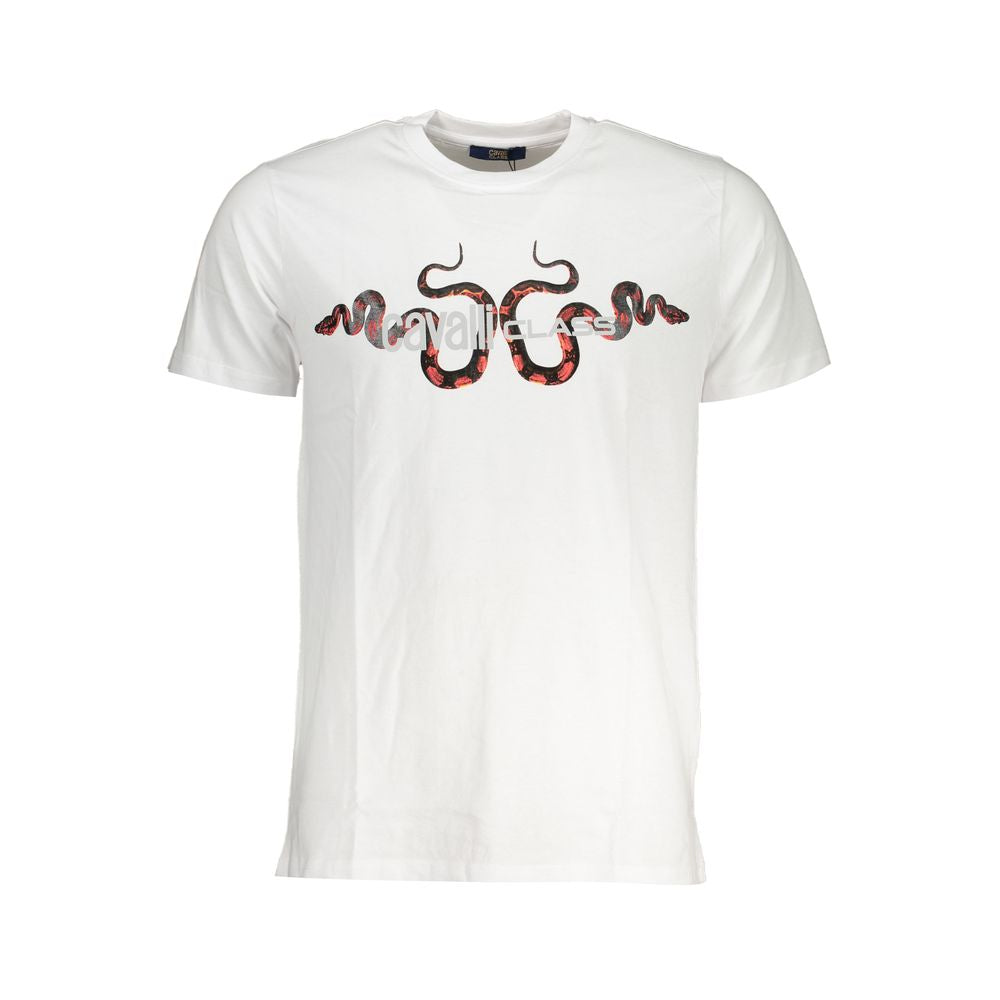 White Cotton T-Shirt Cavalli Class