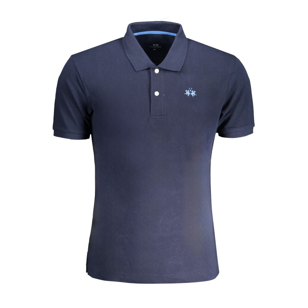 Blue Cotton Polo Shirt La Martina
