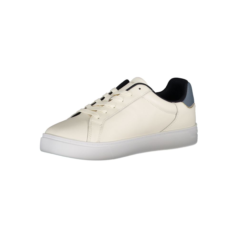 Beige Leather Women Sneaker Tommy Hilfiger