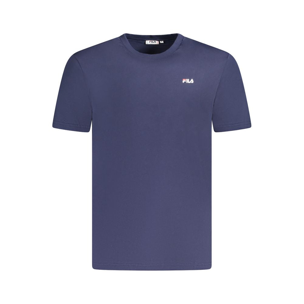 Blue Cotton Men T-Shirt Fila