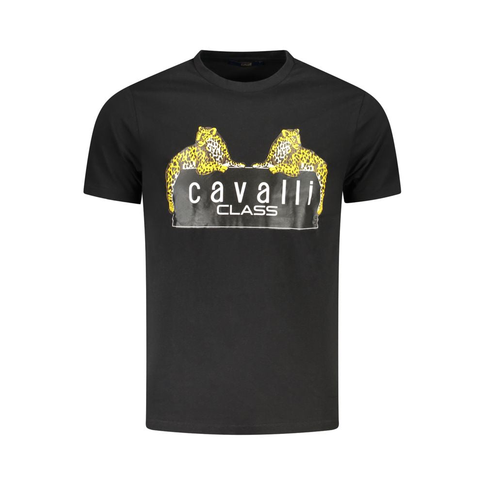 Black Cotton T-Shirt Cavalli Class