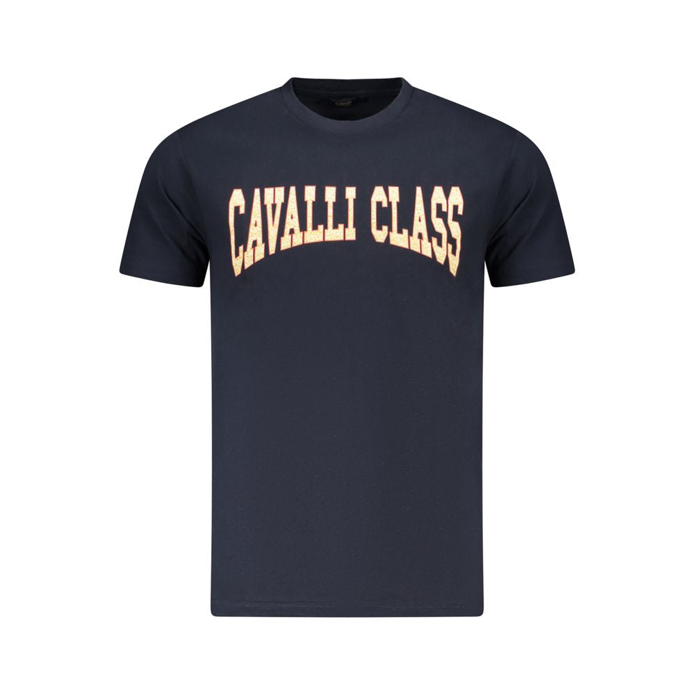 Blue Cotton Men T-Shirt Cavalli Class