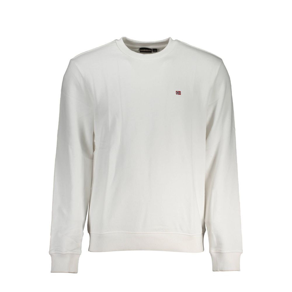 White Cotton Men Sweater Napapijri